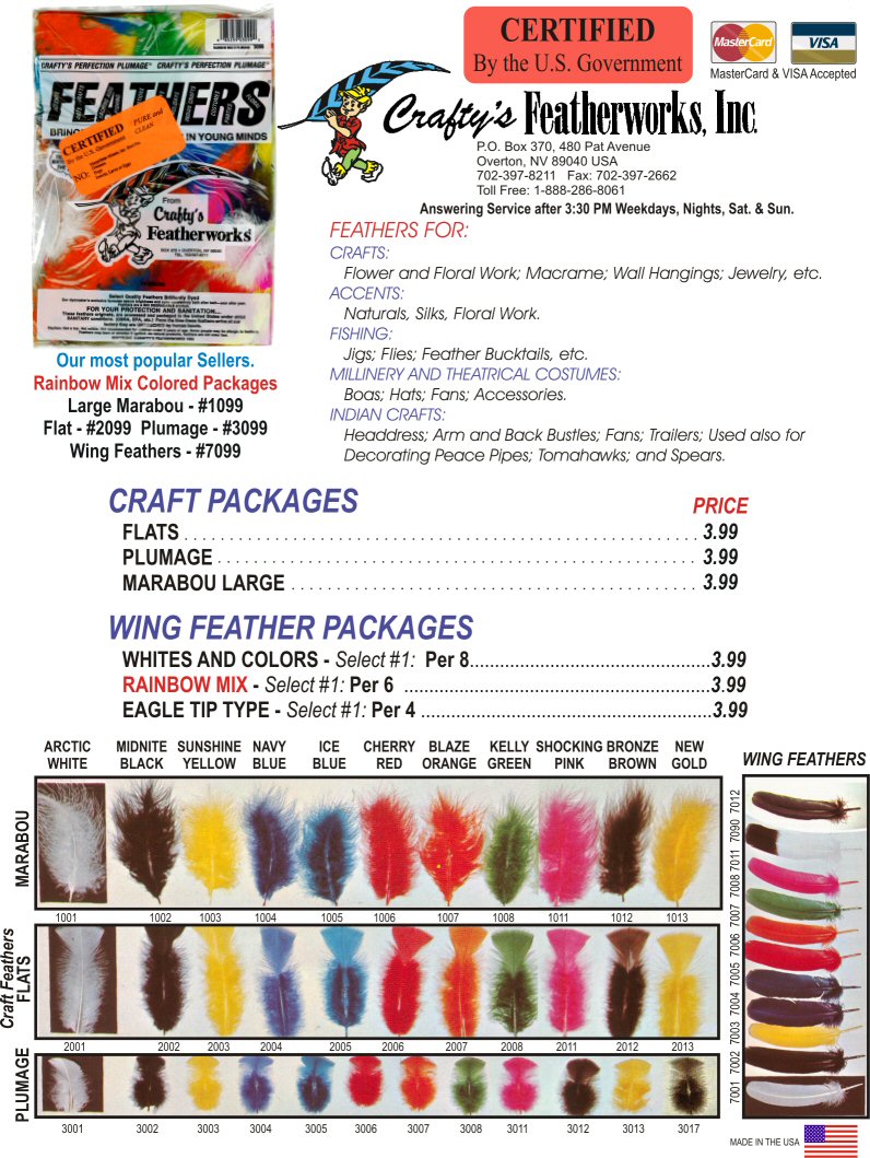 [ Certified Feathers by Crafty's FeatherWorks ]